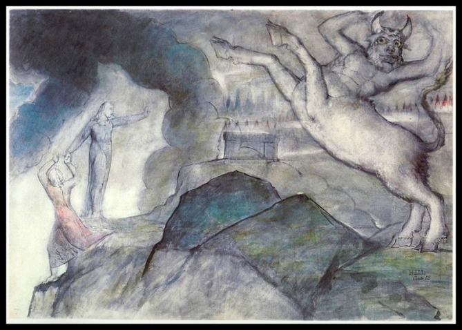 "Dante´s  Hell XII", by William Blake.-