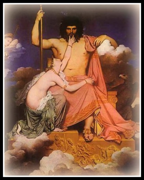 Jupiter and Thetis, by Jean Auguste Dominique Ingres. 1811.