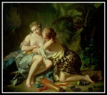 "Jupiter and Callisto" by Jean-Simon Berthelemy. (18th century).