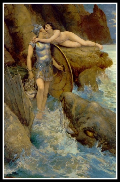 Perseus and Andromeda by Charles Napier Kennedy. 1890.