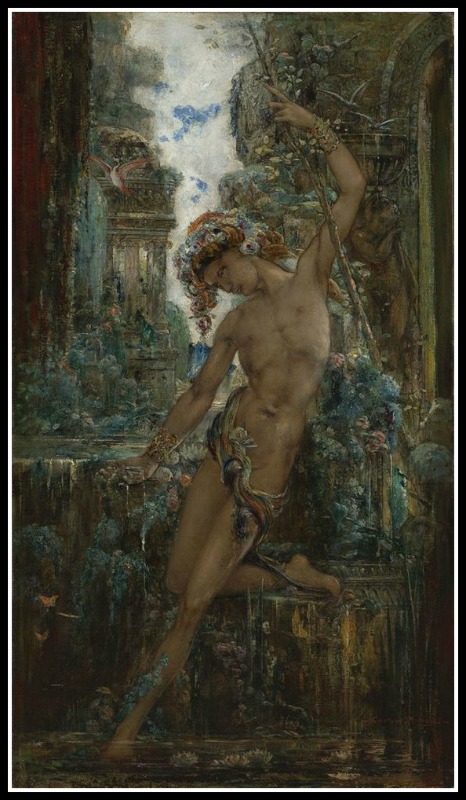 "Narcissus" by Gustave Moreau (19th century).-