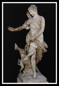  "A Companion of Diana" by Frémin, René 1717. Musée du Louvre, Paris.