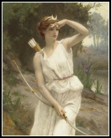 "Diana, The Huntress" by Guillaume Seignac. 19th century.